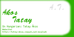 akos tatay business card