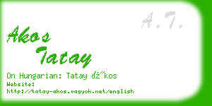 akos tatay business card